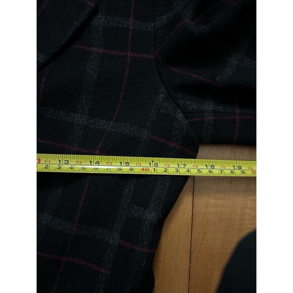 Talbots-Black Plaid Jacket/Blazer-Wool Blend-Lined-English Country-Academia-Sz 8 - Picture 10 of 10